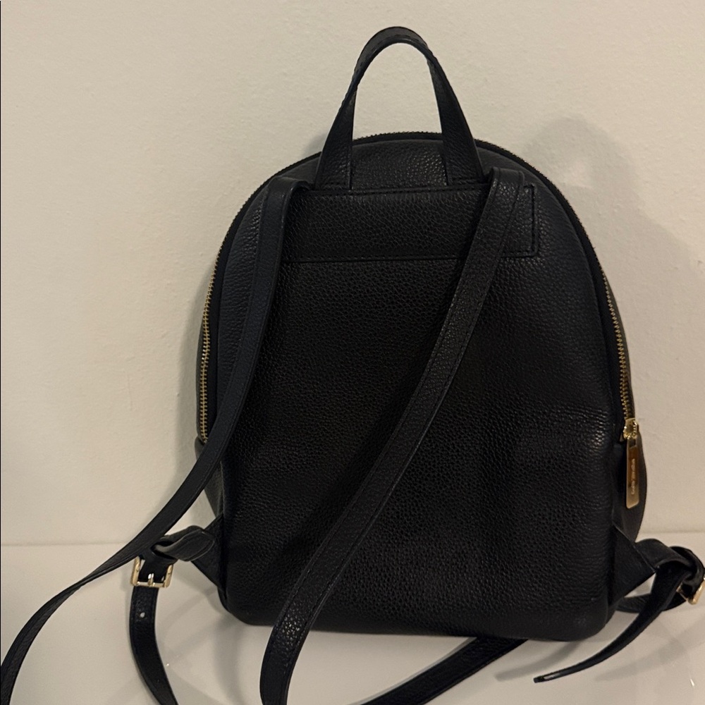 Michael Kors Black Pebbled Leather Mini Rucksack with Gold Hardware - Picture 2 of 3